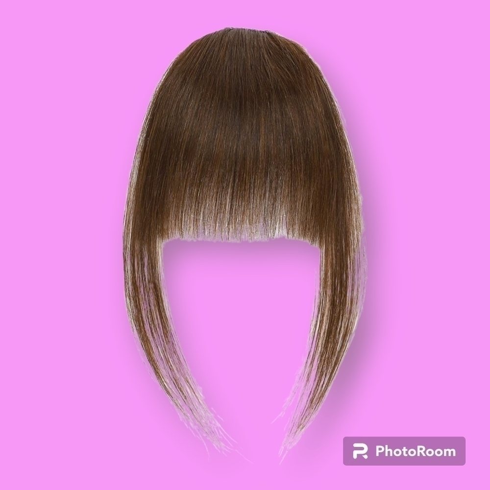 Light Brown Human Hair Airy Bangs